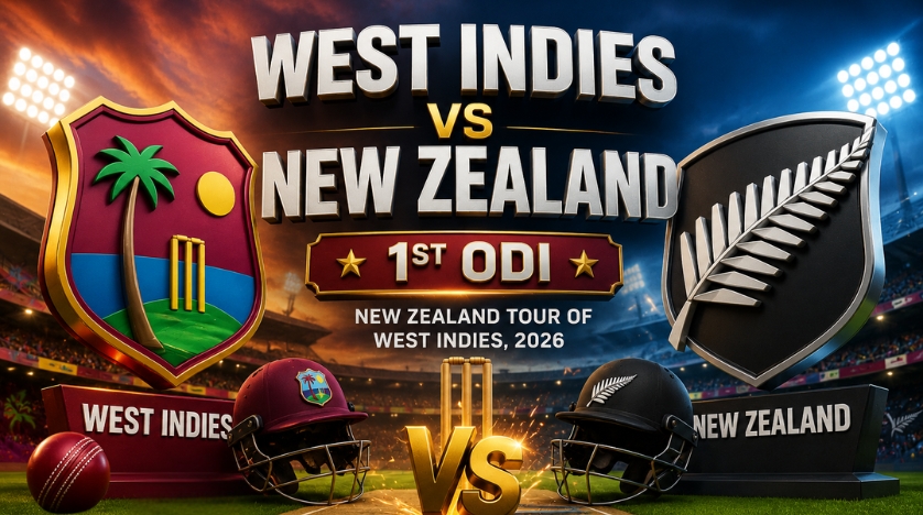 West Indies vs New Zealand, 1st ODI, New Zealand tour of West Indies, 2026