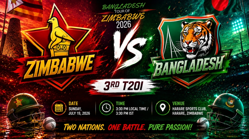 Zimbabwe vs Bangladesh, 3rd T20I, Bangladesh tour of Zimbabwe, 2026