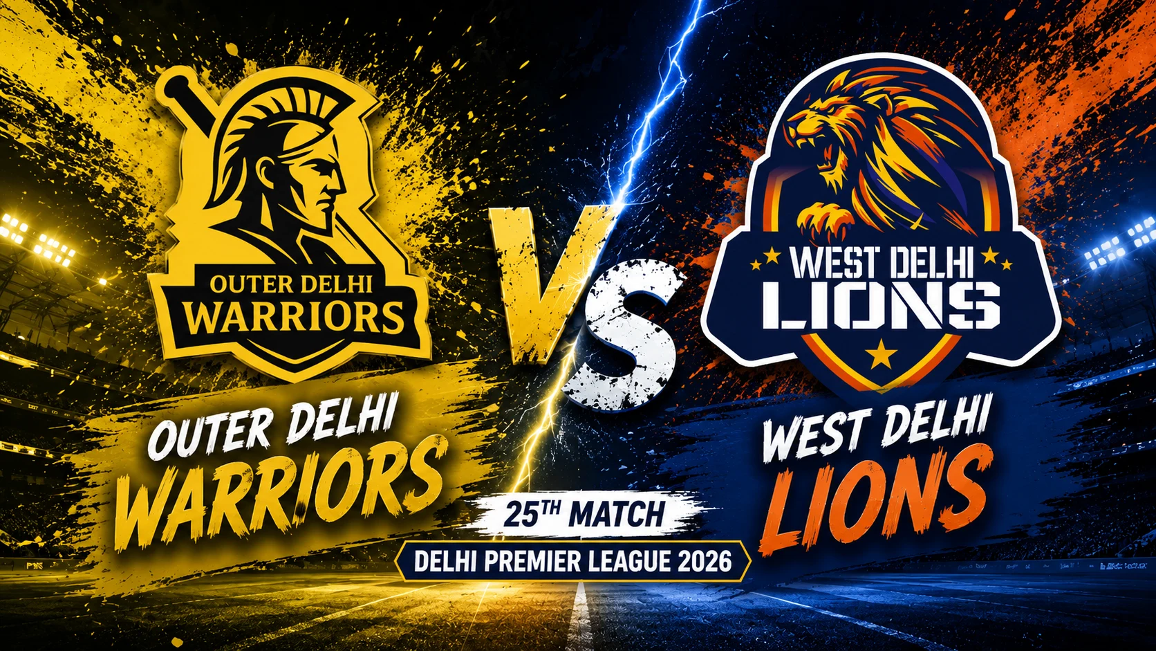Outer Delhi Warriors vs West Delhi Lions
