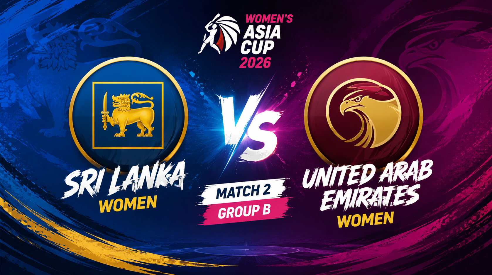 Sri Lanka Women vs United Arab Emirates Women, Match 2, Group B, Women's Asia Cup 2026