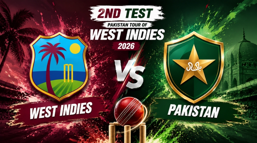West Indies vs Pakistan, 2nd Test, Pakistan tour of West Indies 2026