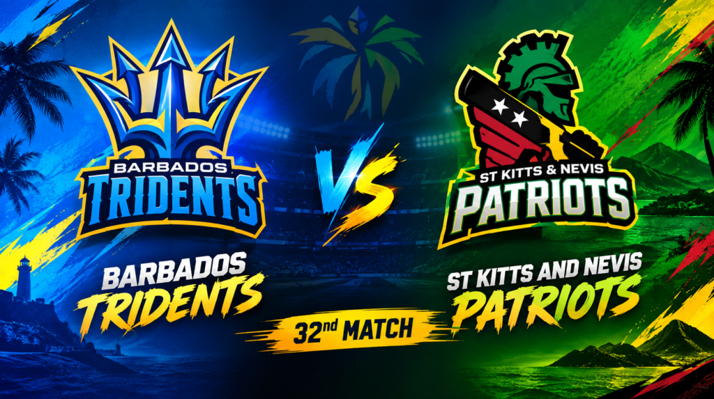Barbados Tridents vs St Kitts And Nevis Patriots, 32nd Match, Caribbean Premier League 2026