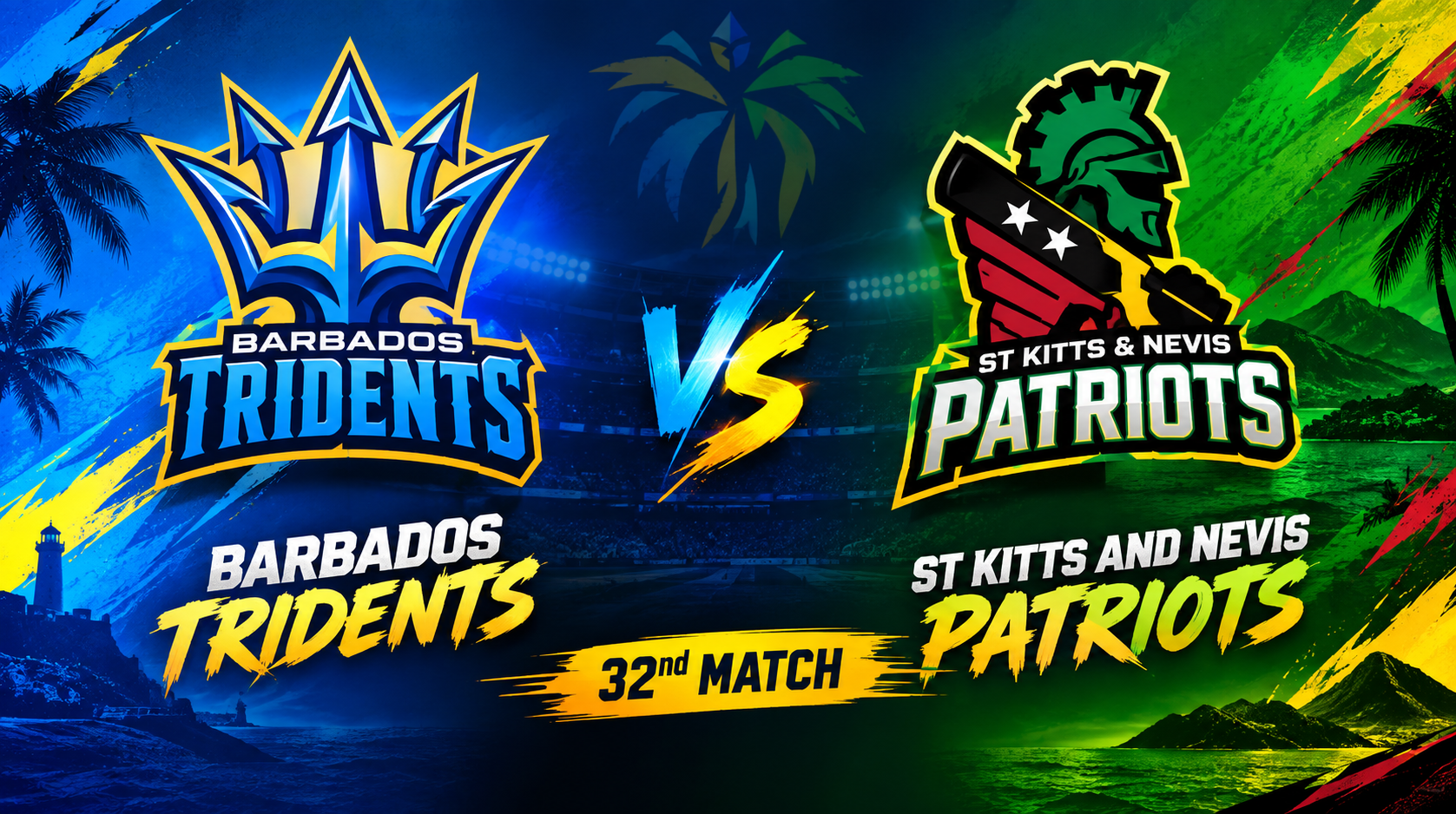 Barbados Tridents vs St Kitts And Nevis Patriots, 32nd Match, Caribbean Premier League 2026 
