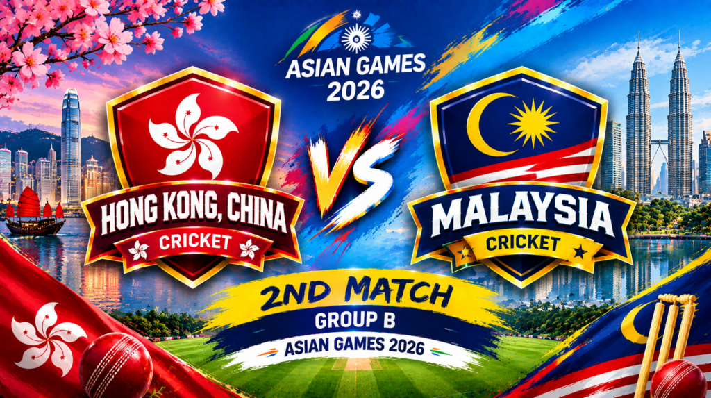Hong Kong, China vs Malaysia, 2nd Match, Group B, Asian Games 2026 