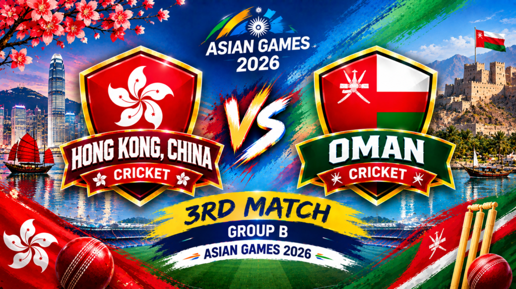 Hong Kong, China vs Oman, 3rd Match, Group B, Asian Games 2026