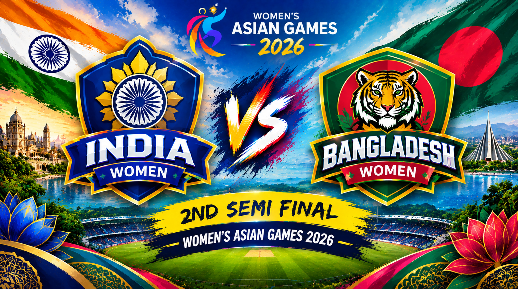 India Women vs Bangladesh Women, 2nd Semi Final, Women's Asian Games 2026