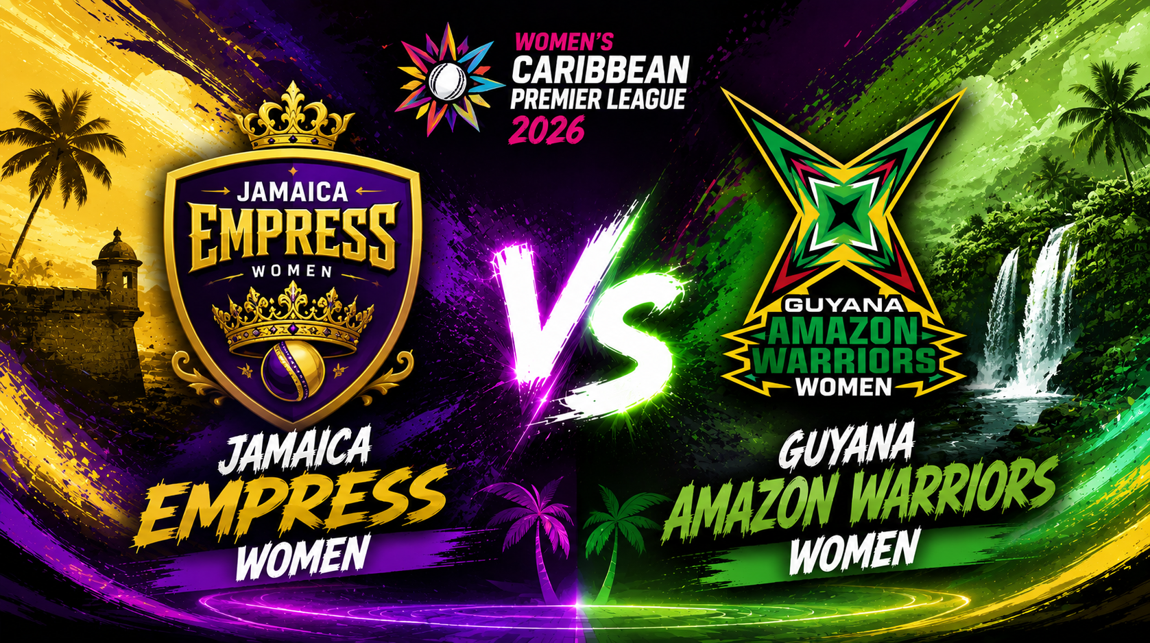 Jamaica Empress Women vs Guyana Amazon Warriors Women, 2nd Match, Women’s Caribbean Premier League 2026