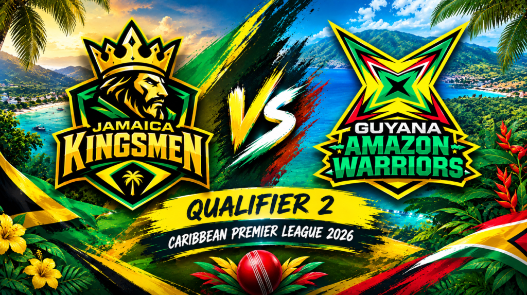 Jamaica Kingsmen vs Guyana Amazon Warriors, Qualifier 2, Caribbean Premier League 2026