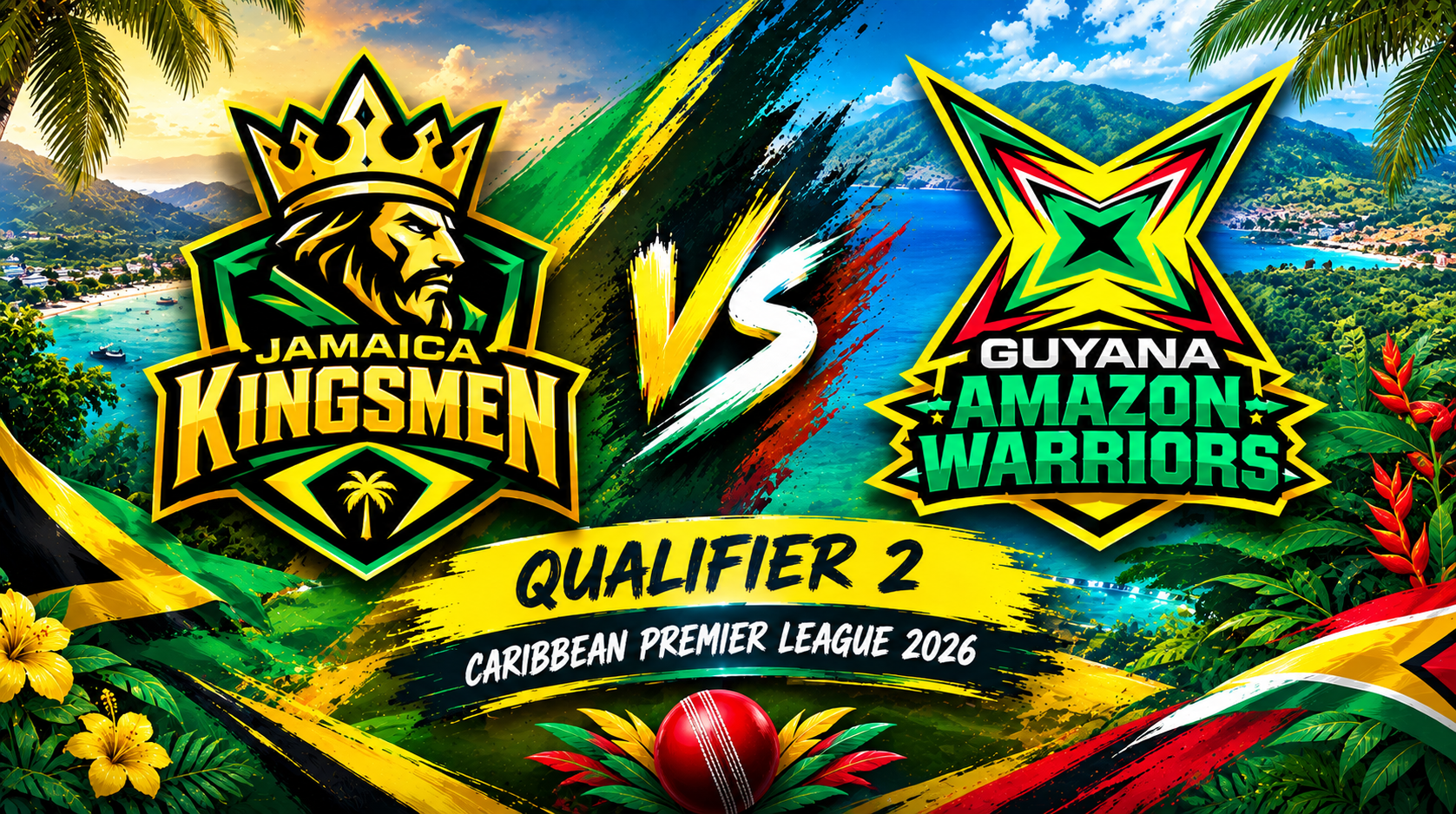 Jamaica Kingsmen vs Guyana Amazon Warriors, Qualifier 2, Caribbean Premier League 2026