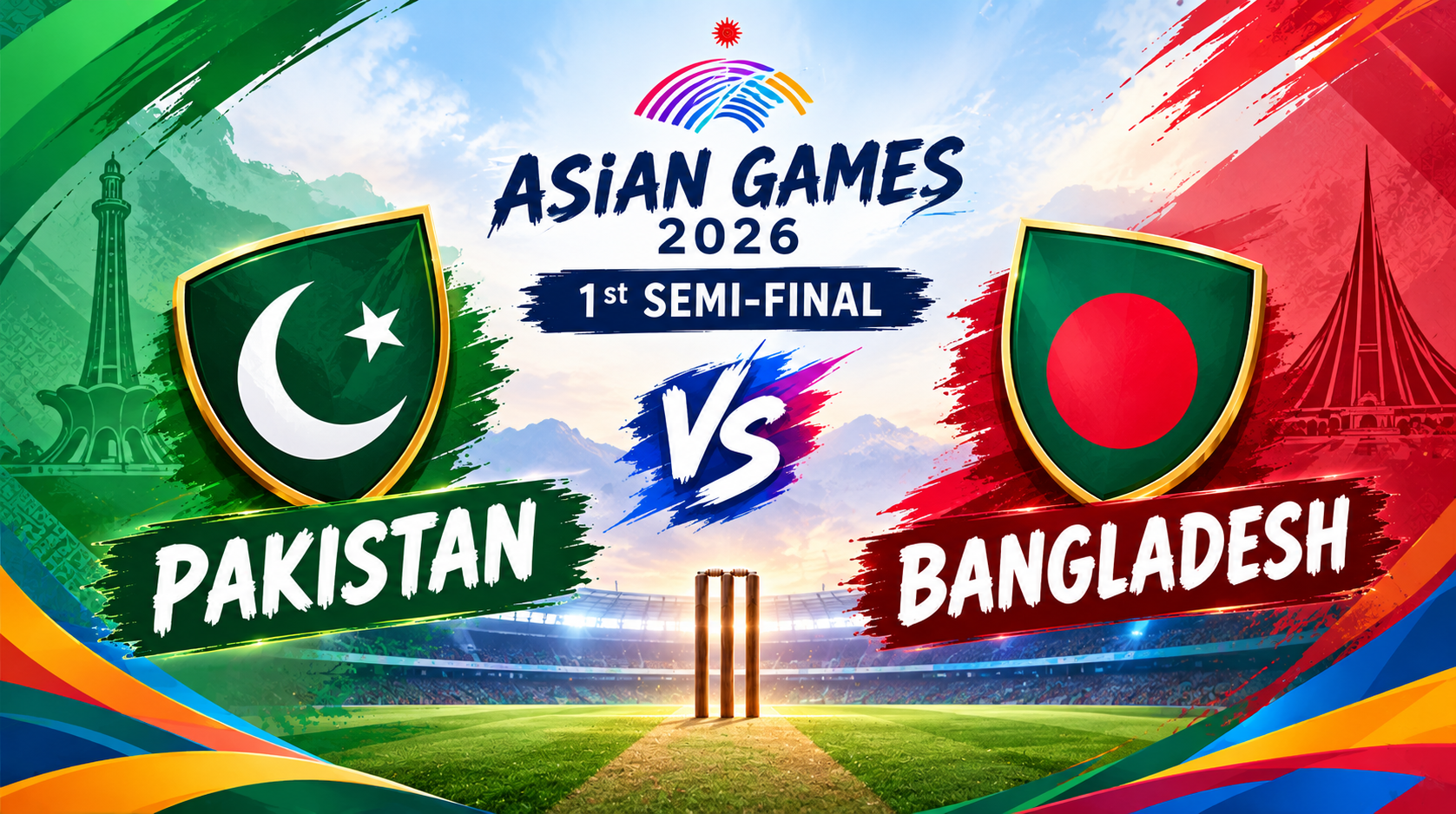 Pakistan vs Bangladesh, 1st Semi-Final, Asian Games 2026 