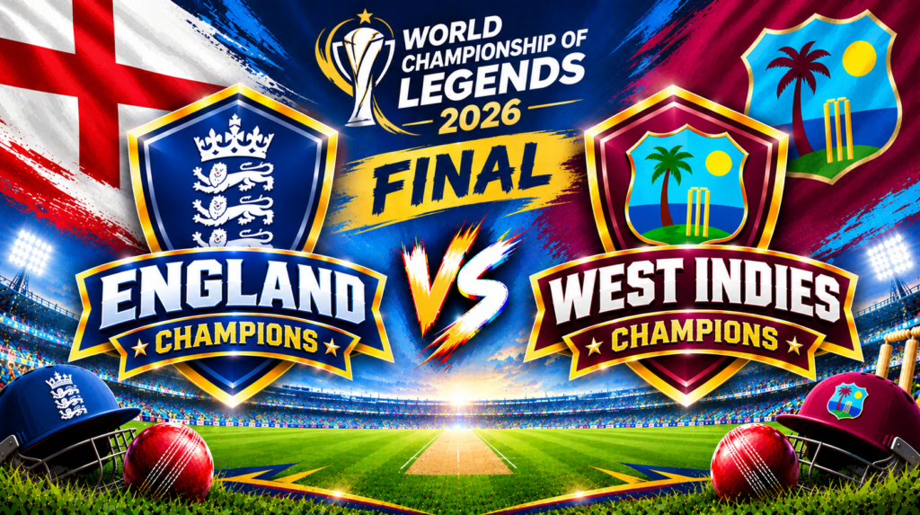 England Champions vs West Indies Champions, Final, World Championship of Legends 2026 