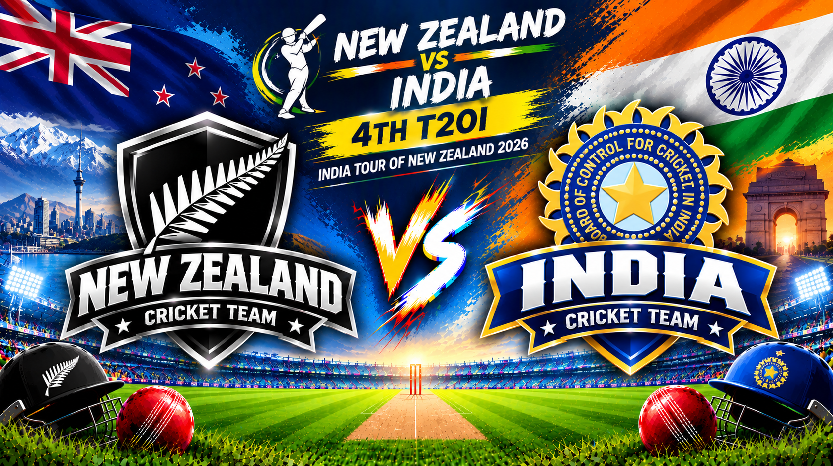 New Zealand vs India, 4th T20I, India tour of New Zealand 2026