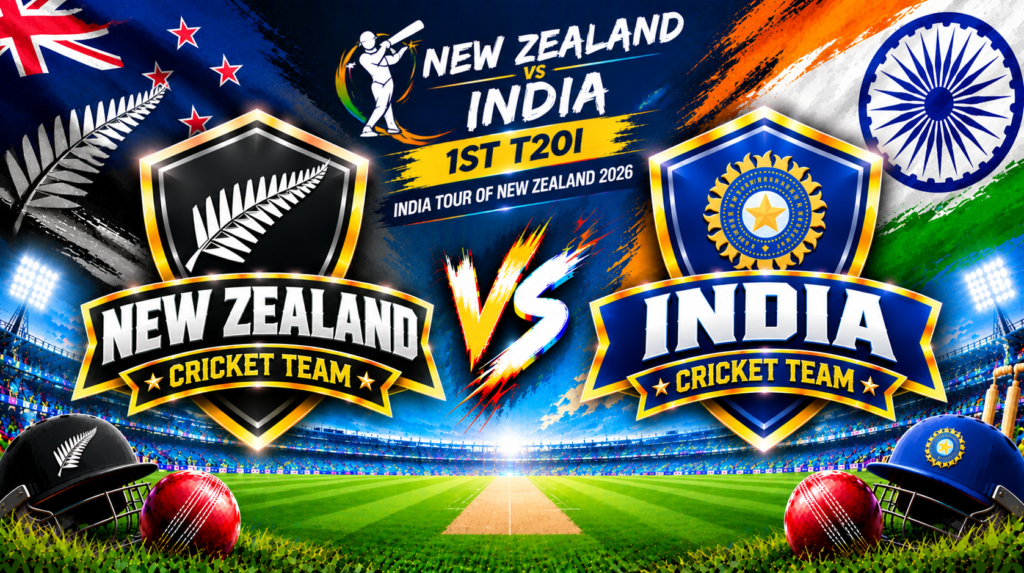 New Zealand vs India, 1st T20I, India tour of New Zealand 2026