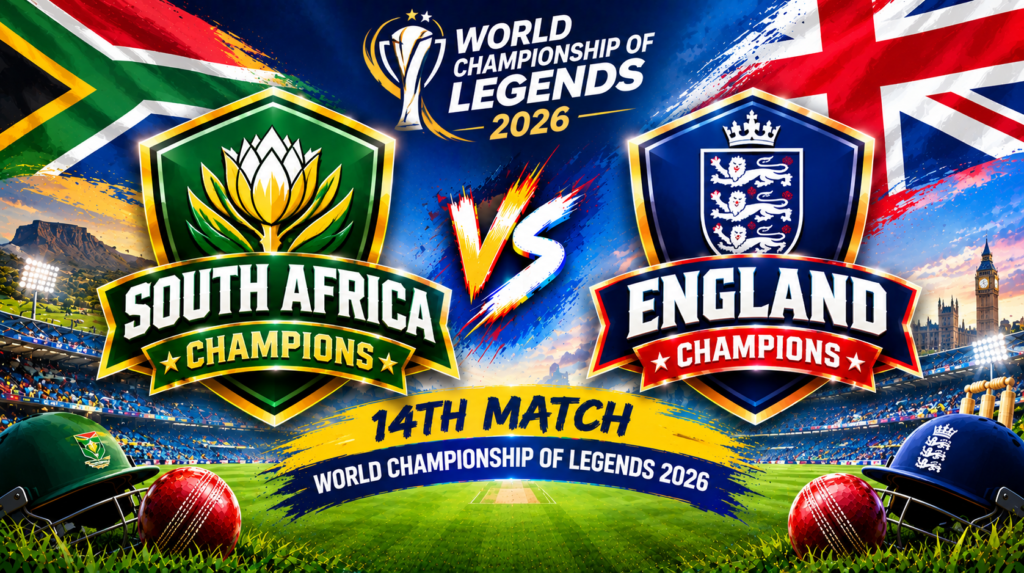 South Africa Champions vs England Champions, 14th Match, World Championship of Legends 2026