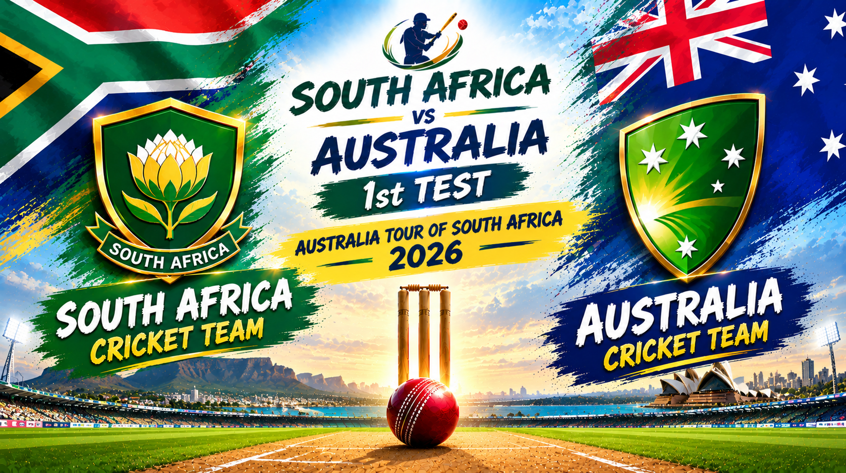 South Africa vs Australia, 1st Test, Australia tour of South Africa, 2026