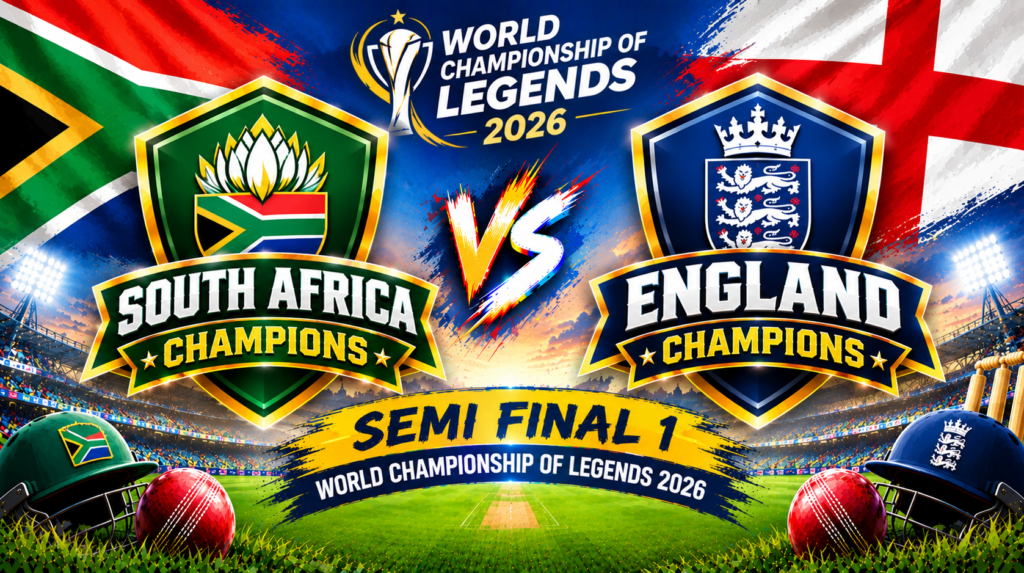 South Africa Champions vs England Champions, Semi Final 1, World Championship of Legends 2026